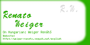renato weiger business card