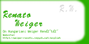 renato weiger business card